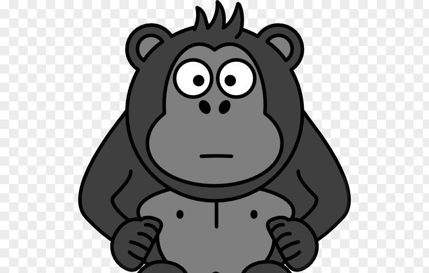 Cartoon Gorilla Ape Monkey Clip Art PNG