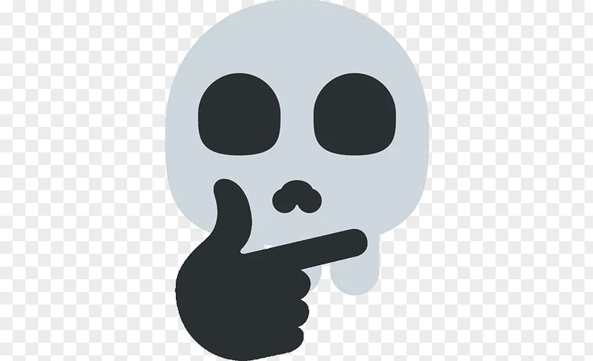 Emoji Telegram Sticker Skull Thought PNG