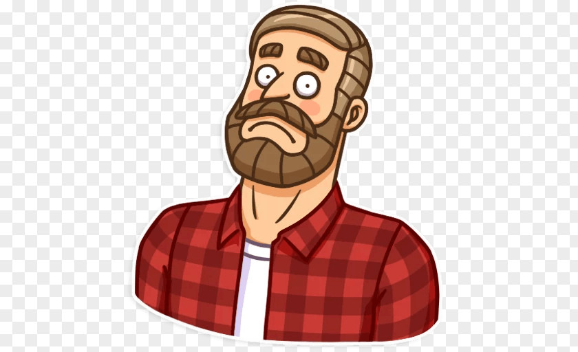 Moustache Beard Sticker Illustration Tartan PNG