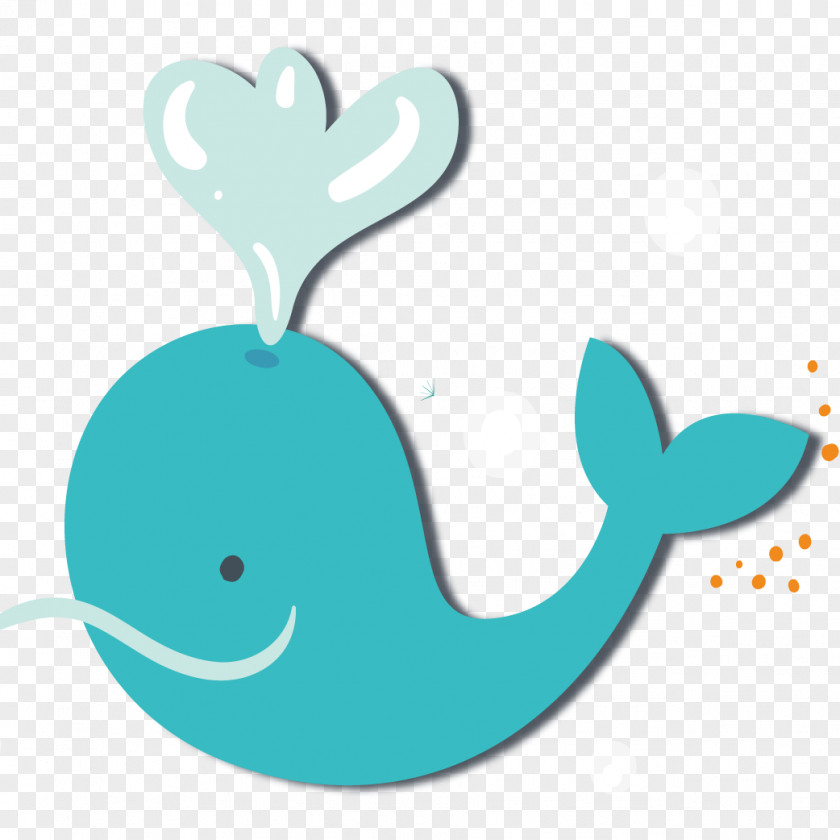 Cartoon Blue Whale Marine Mammal Dolphin PNG