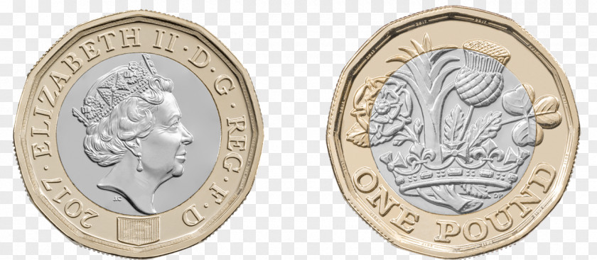ONE Pound One Coins Of The Sterling Two Pounds PNG