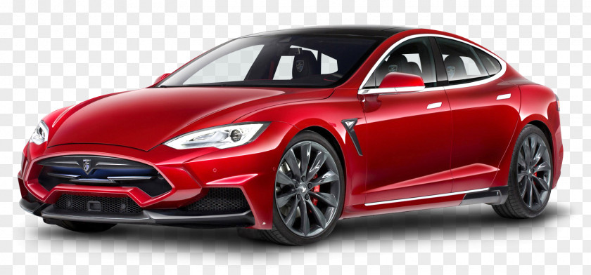 Tesla Model S Red Car 2016 2017 Motors PNG