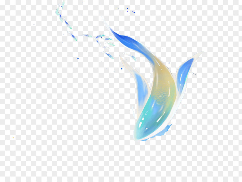 Blue Dolphin Dream Turquoise Pattern PNG