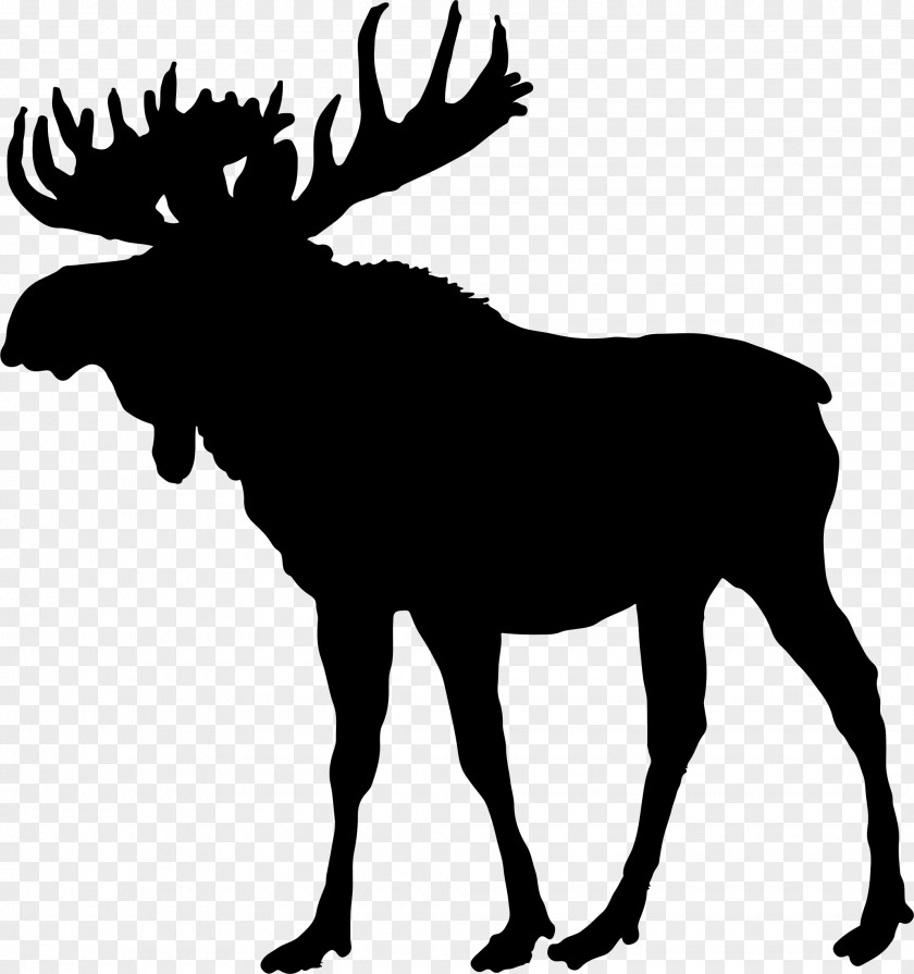 Deer Moose Animal Silhouettes Clip Art PNG