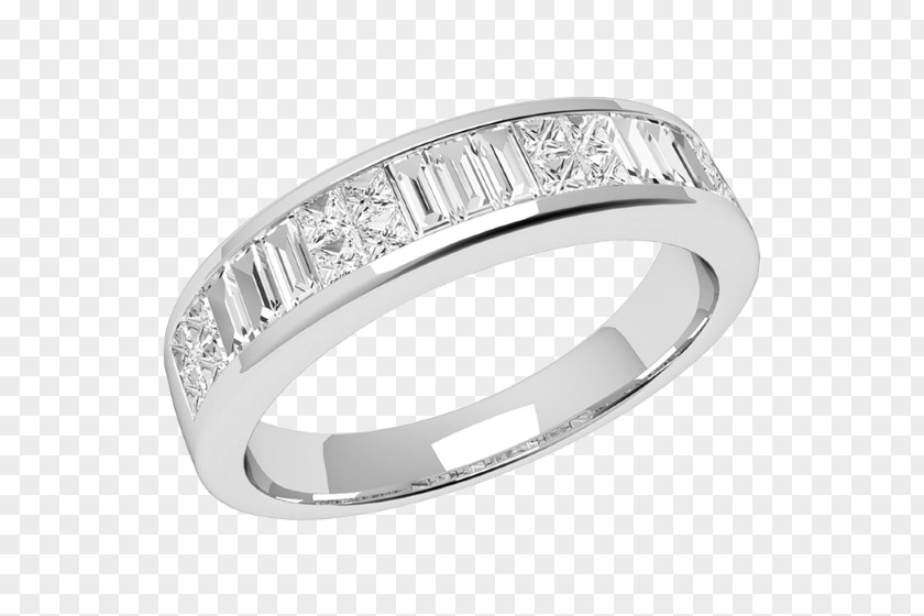 Eternity Diamond Rings Women Ring Białe Złoto Wedding PNG