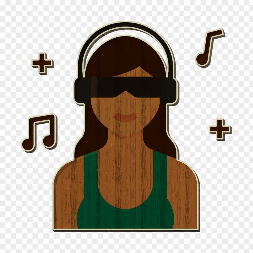 Professions And Jobs Icon DJ Occupation Woman PNG