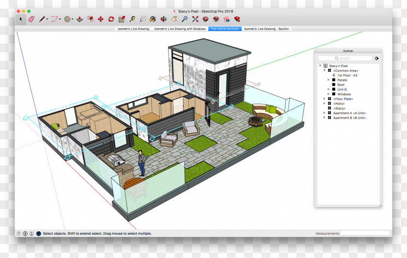 Rooftop SketchUp Floor Plan 3D Computer Graphics Software PNG