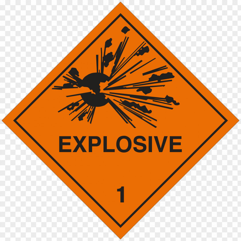 Explosive Stickers Dangerous Goods Placard Hazard UN Number Transport PNG
