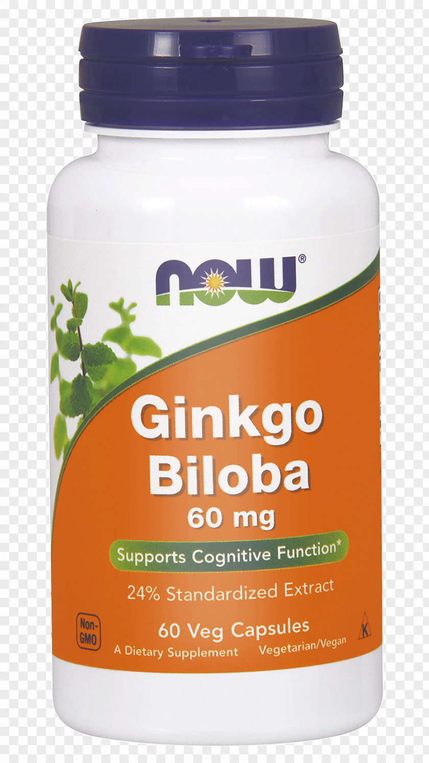 Ginkgo-biloba Ginkgo Biloba NOW Foods Dietary Supplement Vegetarian Cuisine PNG