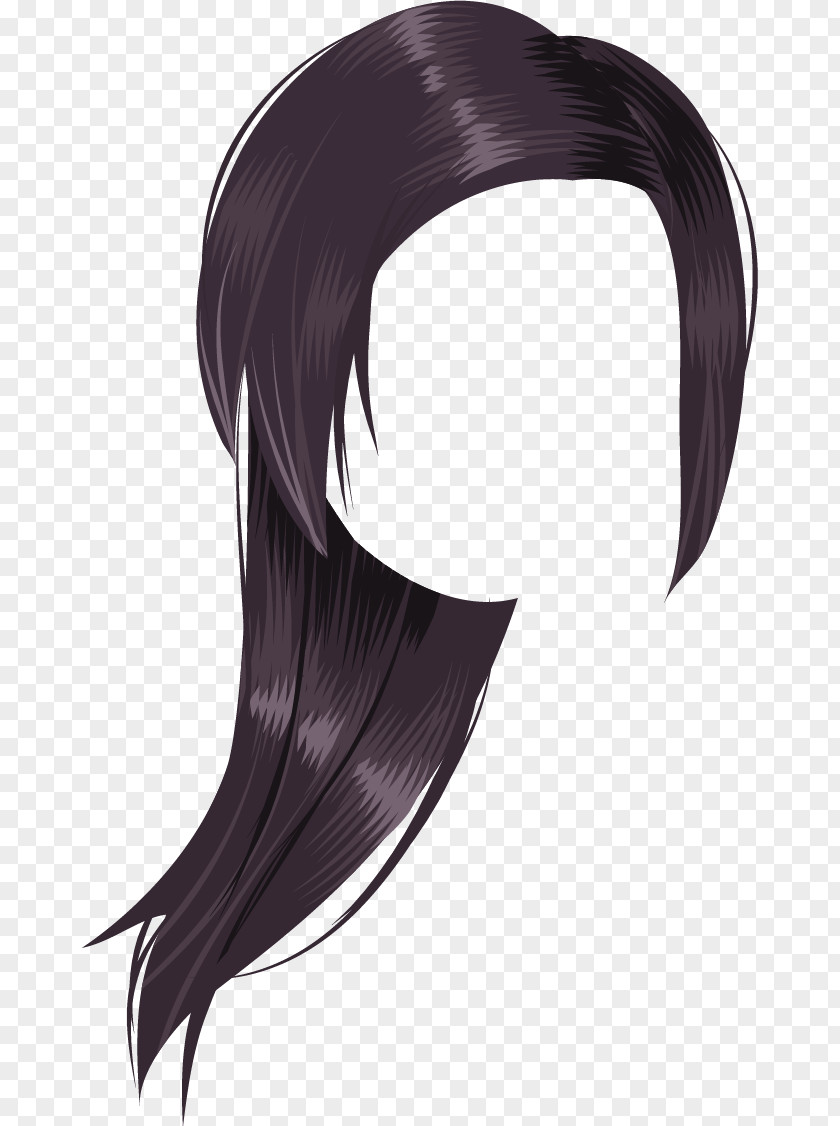 Hair Black Coloring Brown Long PNG