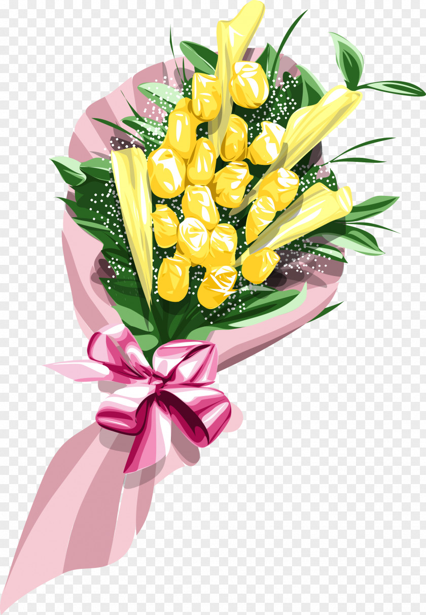 Bouquet Flower Euclidean Vector Rose PNG