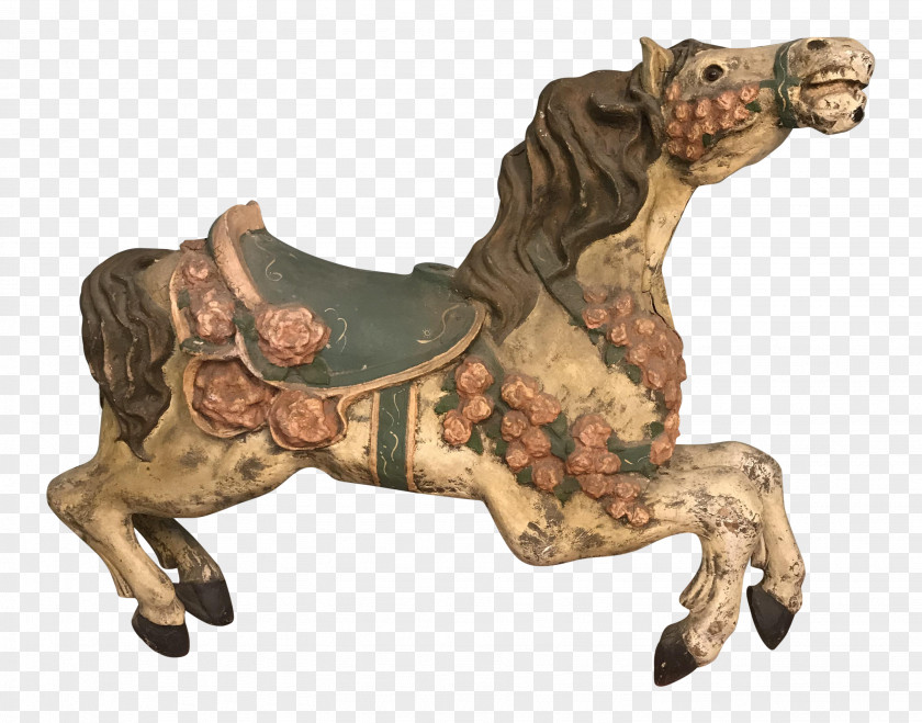 Carousel Hourse Horse Statue Wood Carving Art PNG