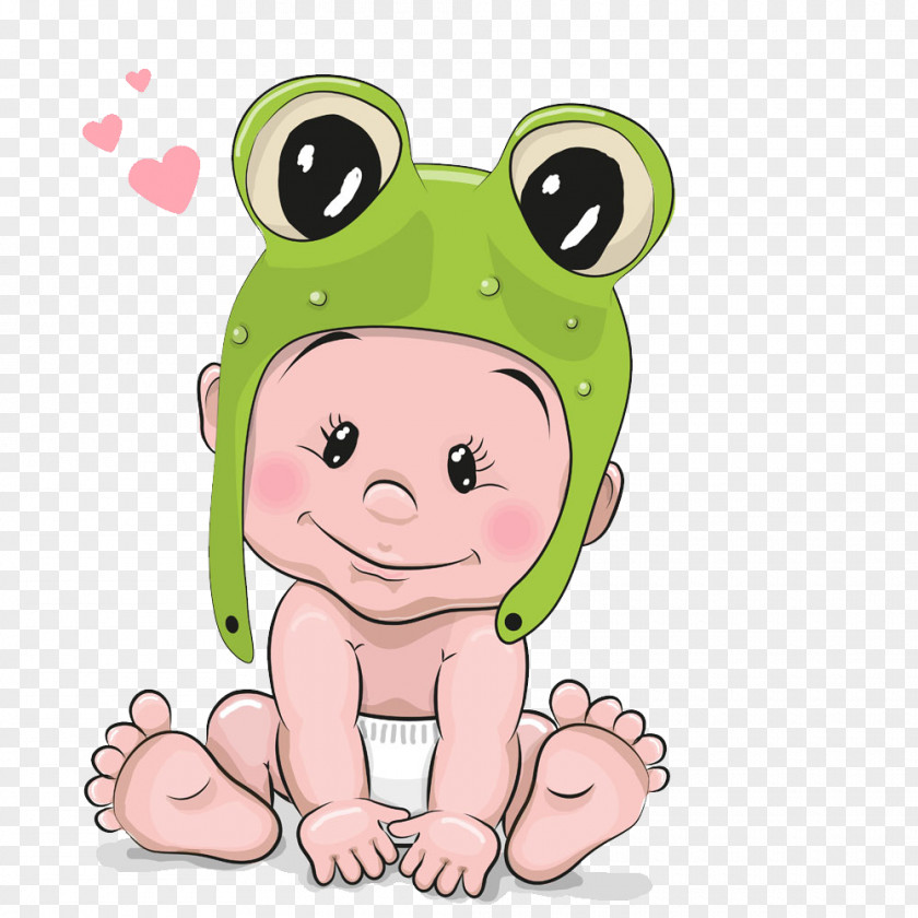 Frog Baby Infant Euclidean Vector Cartoon Illustration PNG