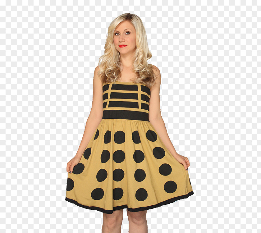 Idic Dalek Doctor Costume Dress Polka Dot PNG