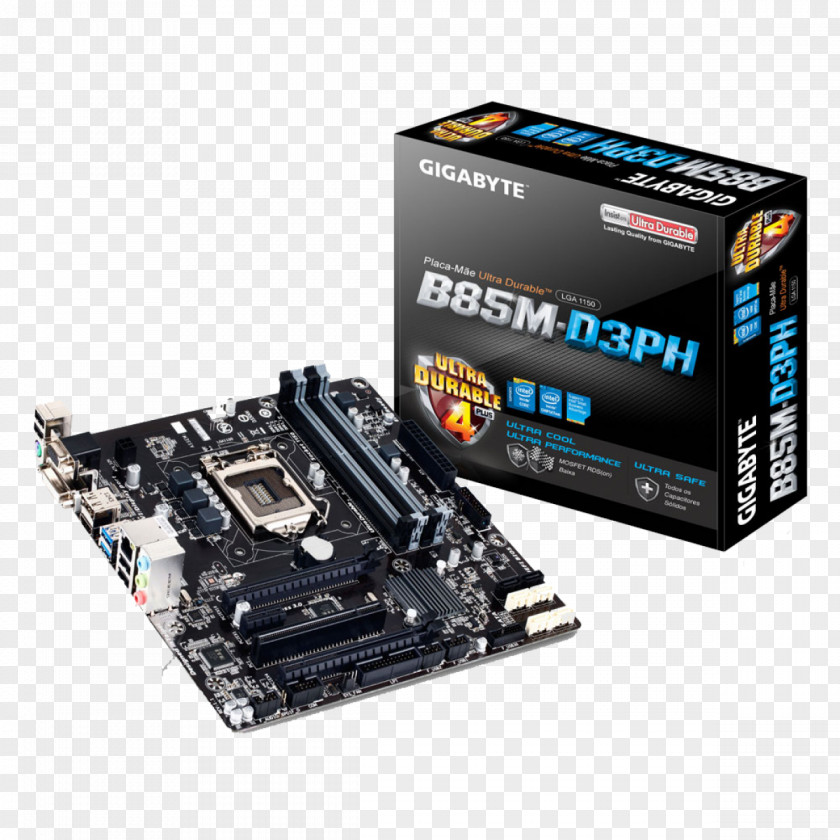 LGA 1150 Motherboard GIGABYTE GA-B85M-DS3H GA-B85M-D3PH Gigabyte Technology PNG