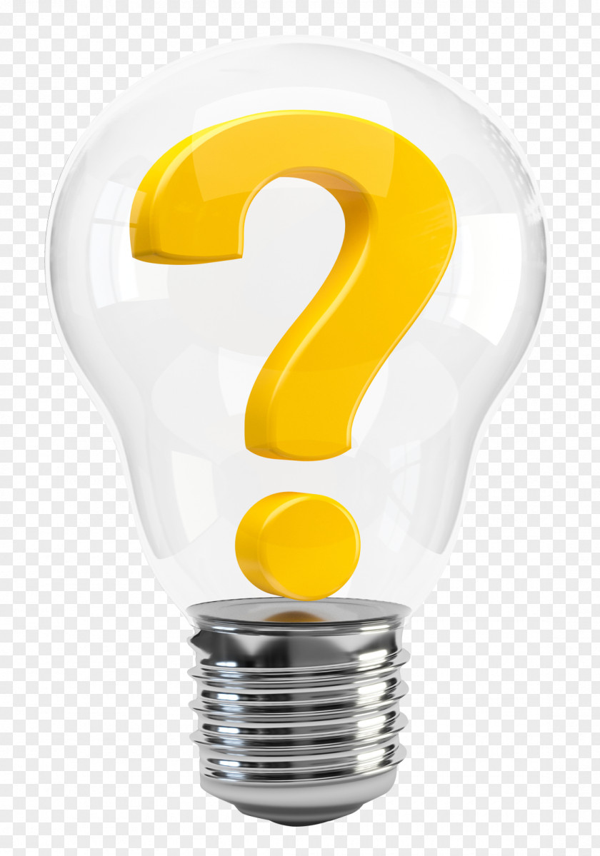 Light Bulb With Question Mark Thought Icon PNG
