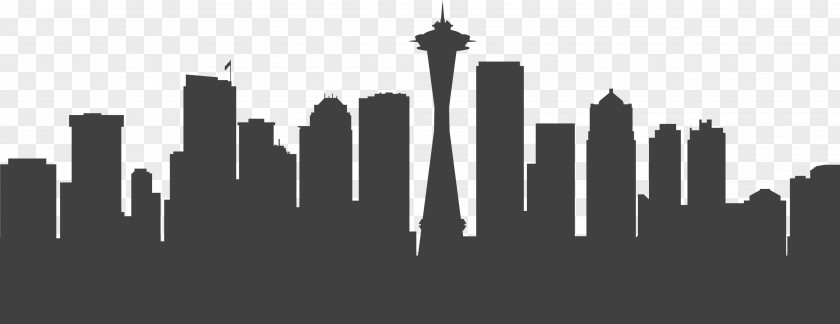 Seattle Cityscape Wallpaper Vector Graphics Skyline Stock Illustration PNG