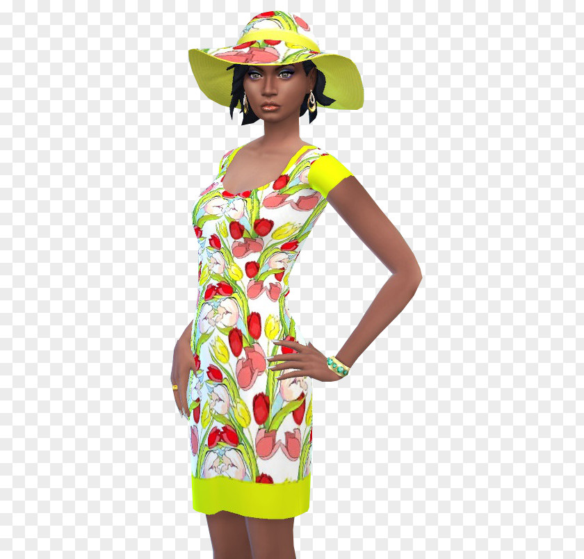 Spring Dresses Hat Fashion Sleeve Costume Dress PNG
