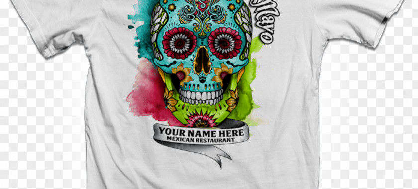 T-shirt Sleeve Bluza Skull Font PNG