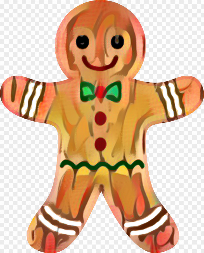 Toy Orange Christmas Gingerbread Man PNG