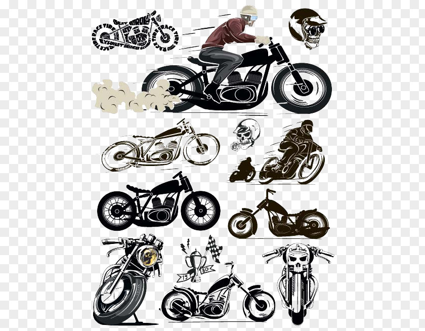 Vector Motorcycle Helmet Car Illustration PNG