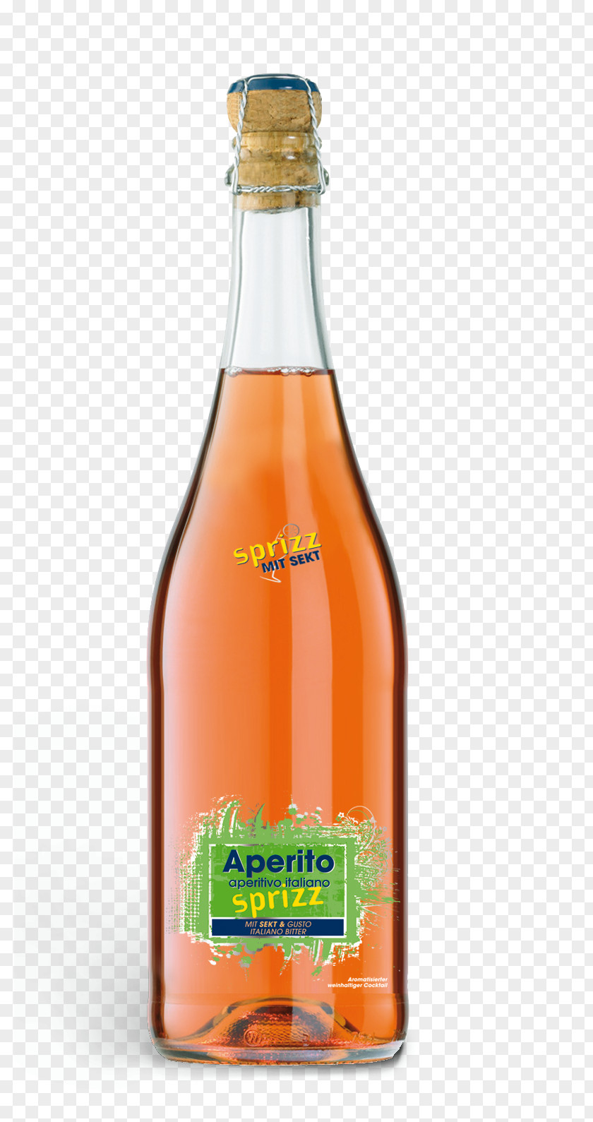 Wine Liqueur Glass Bottle Spritz Orange Drink PNG
