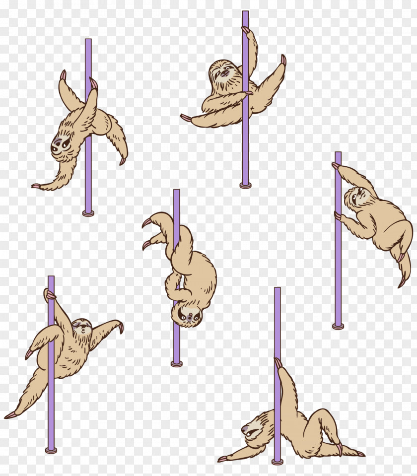 Art Dance Sloth Design Animal PNG