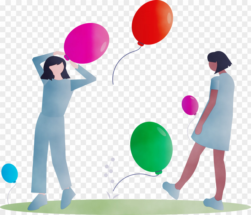 Balloon Interaction Conversation Gesture Party Supply PNG