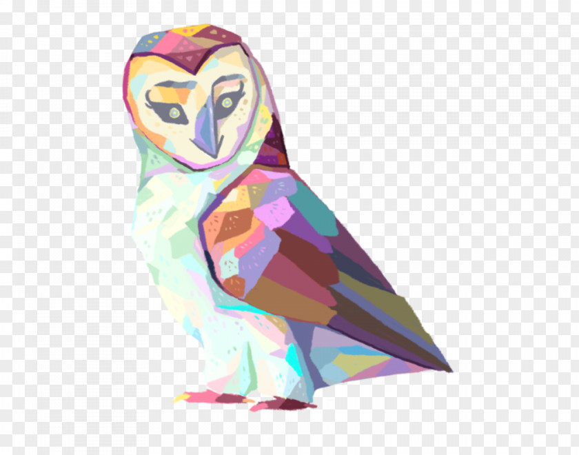 Watercolor Animals Owl Bird Geometry T-shirt Shape PNG