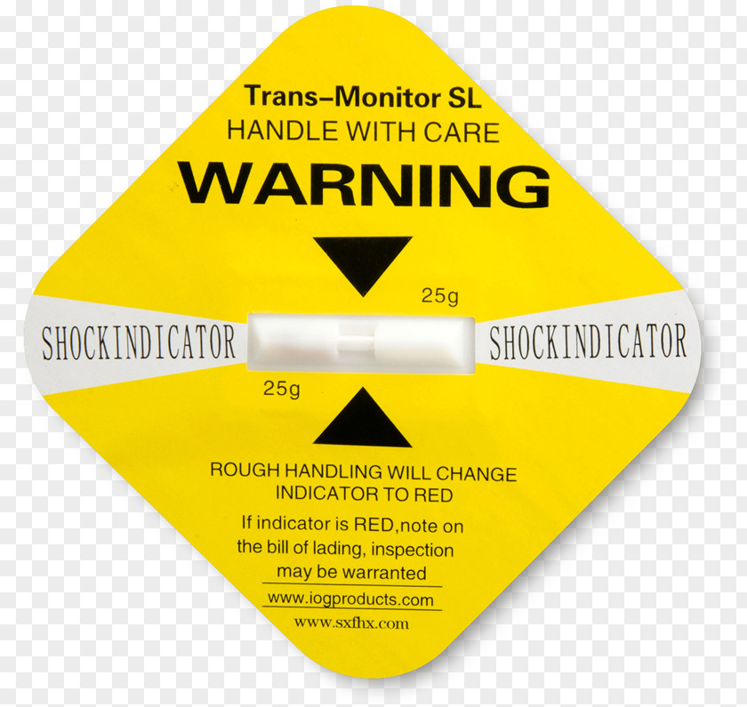 Label Yellow Shock Indicator Warning Sticker PNG
