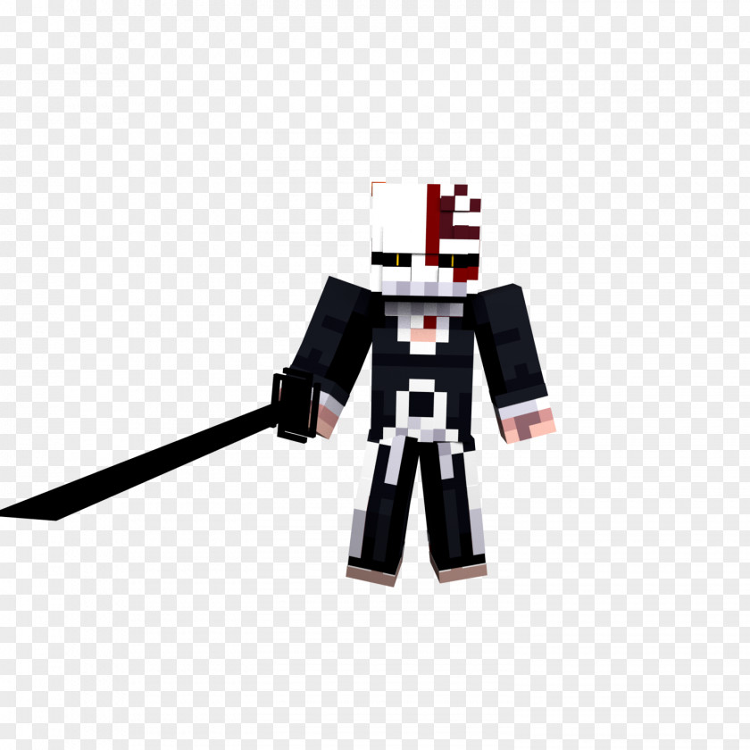 Minecraft Ichigo Kurosaki Zangetsu Hollow Visored PNG