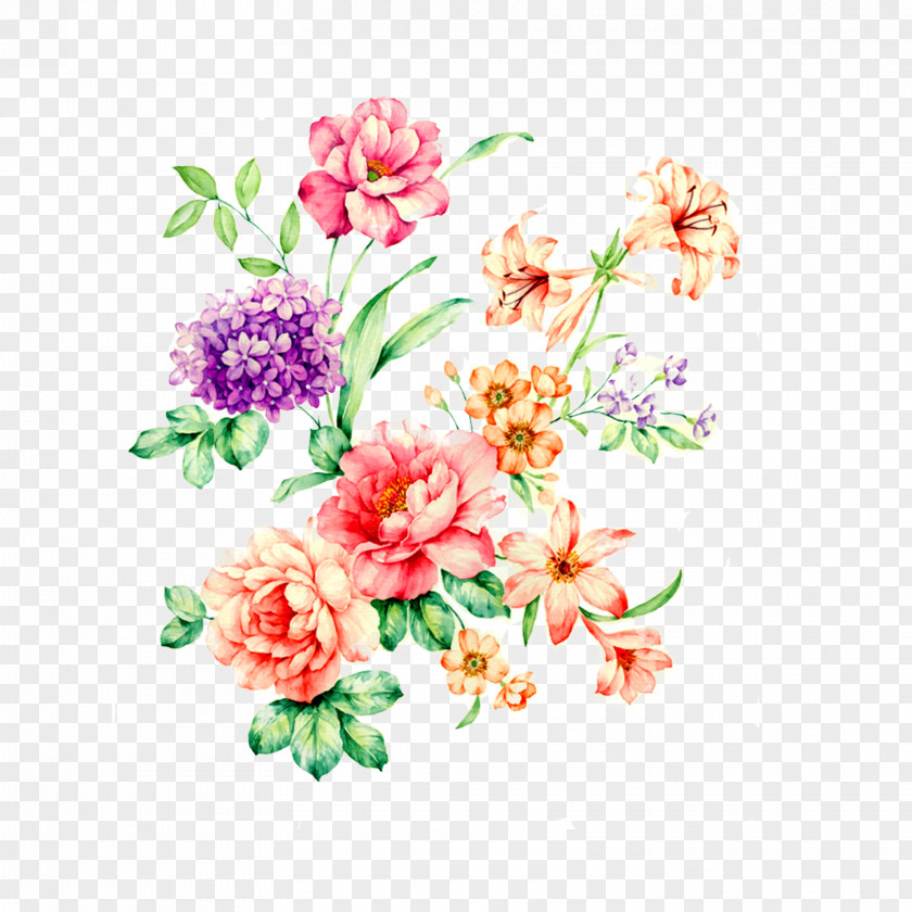 Peony Painting Paper Flower Poster Floral Design Clip Art PNG