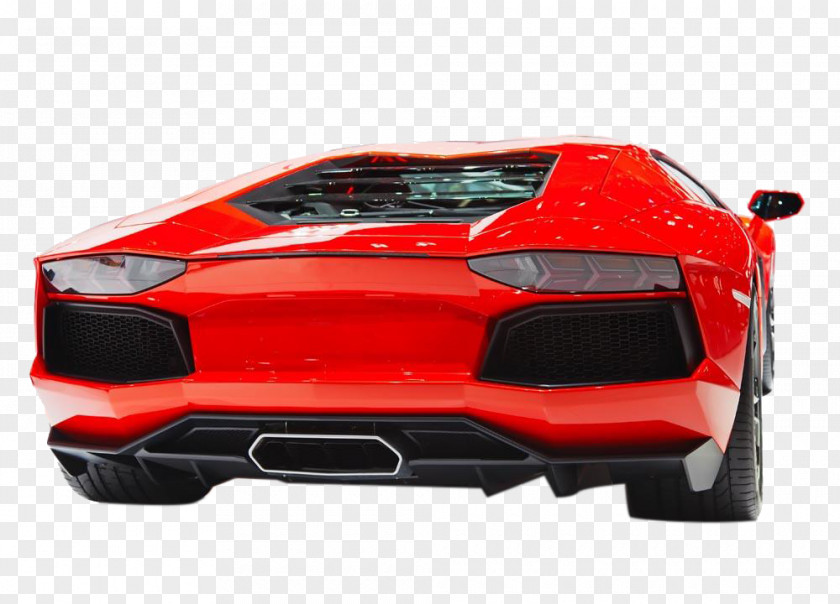 Red Sports Car Back PNG