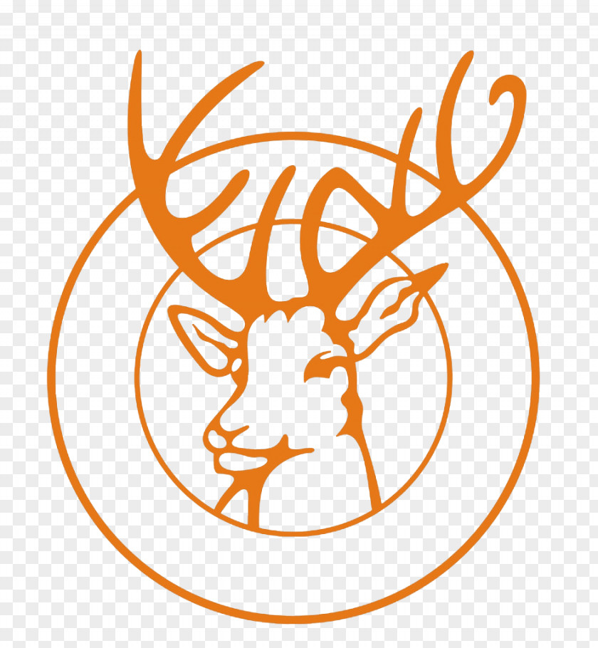 Orange Horned Deer Inner Mongolia Luwang Cashmere Limited Company King Wool Logo PNG