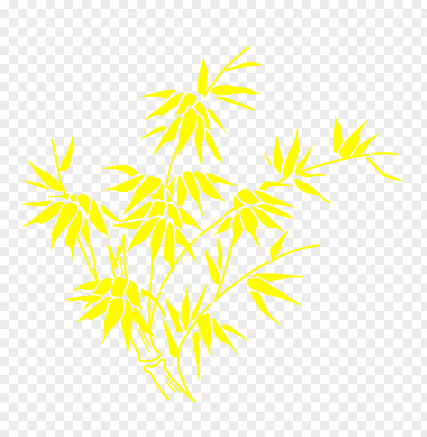 Yellow Bamboo Silhouette Vector Bamboe Euclidean PNG