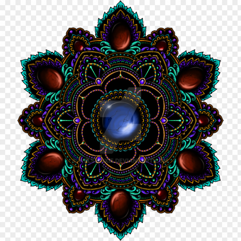 Purple Mandala Pattern Background Kaleidoscope Drawing Color PNG