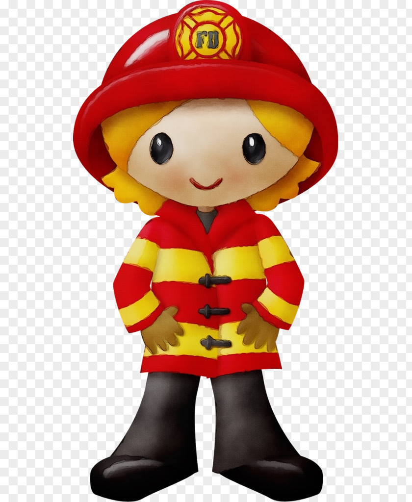 Action Figure Mascot Firefighter PNG
