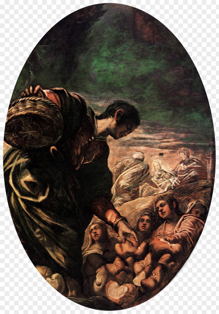 Painting Elisha Multiplies The Bread Scuola Grande Di San Rocco Prophet Mannerism PNG