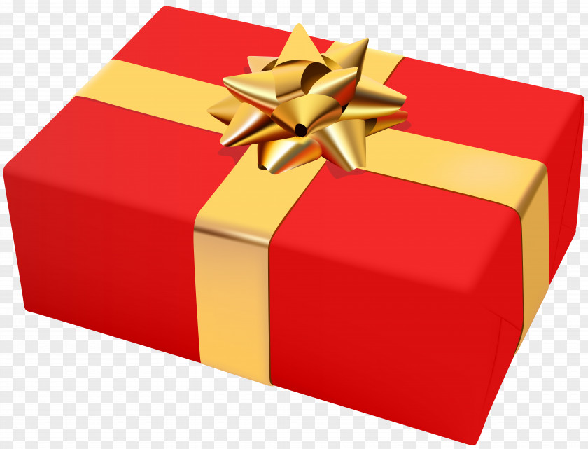 Red Gift Box Clip Art PNG