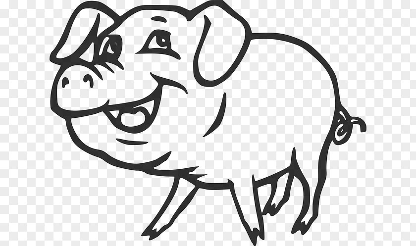3 Pigs Large White Pig Clip Art PNG