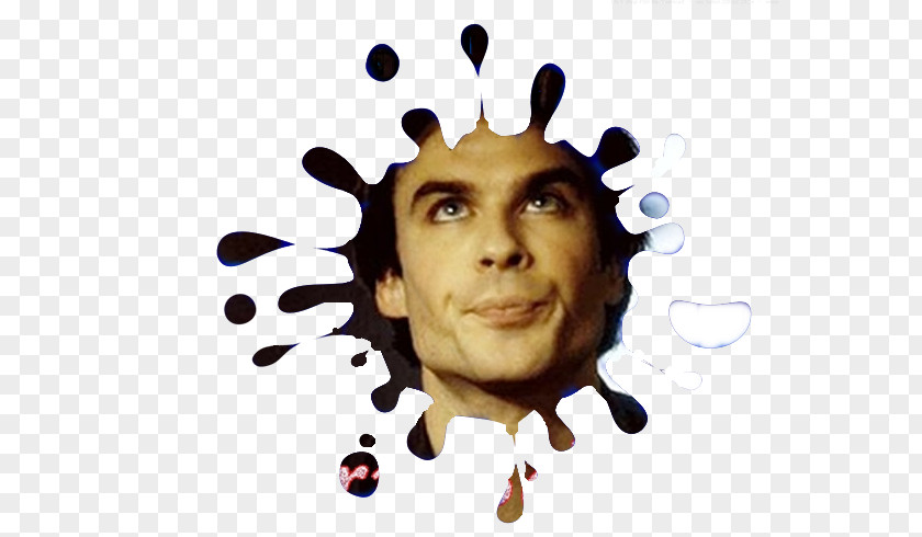 Damon Salvatore Ink Spot Color Paint Blue PNG