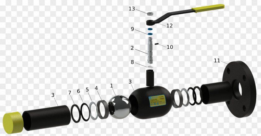 Ball Valve Flange Welding Tap PNG