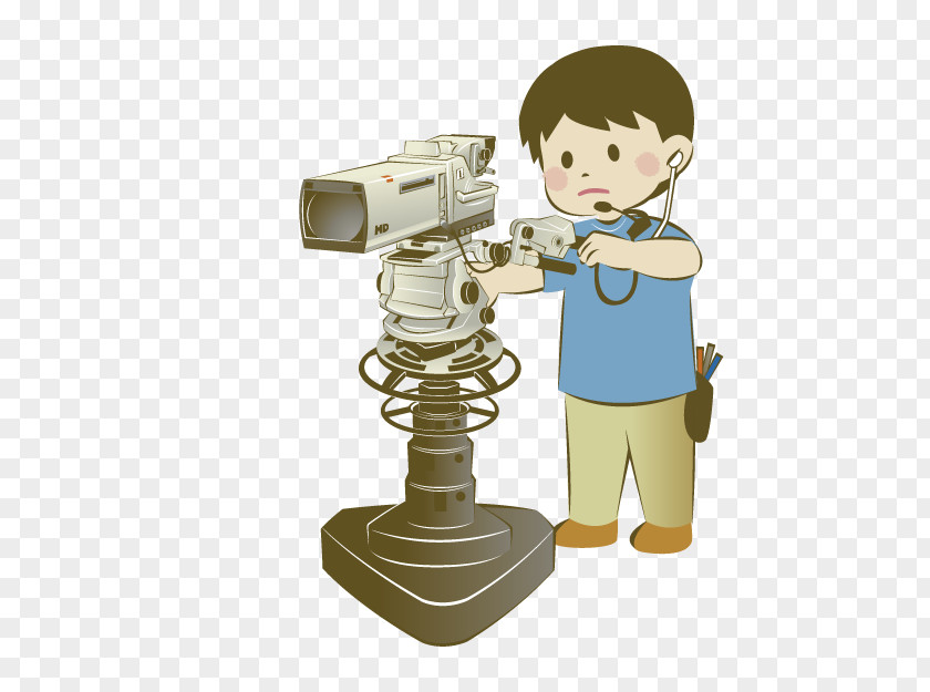 Cartoon Radio Listeners Division Television Camera Operator Illustration PNG