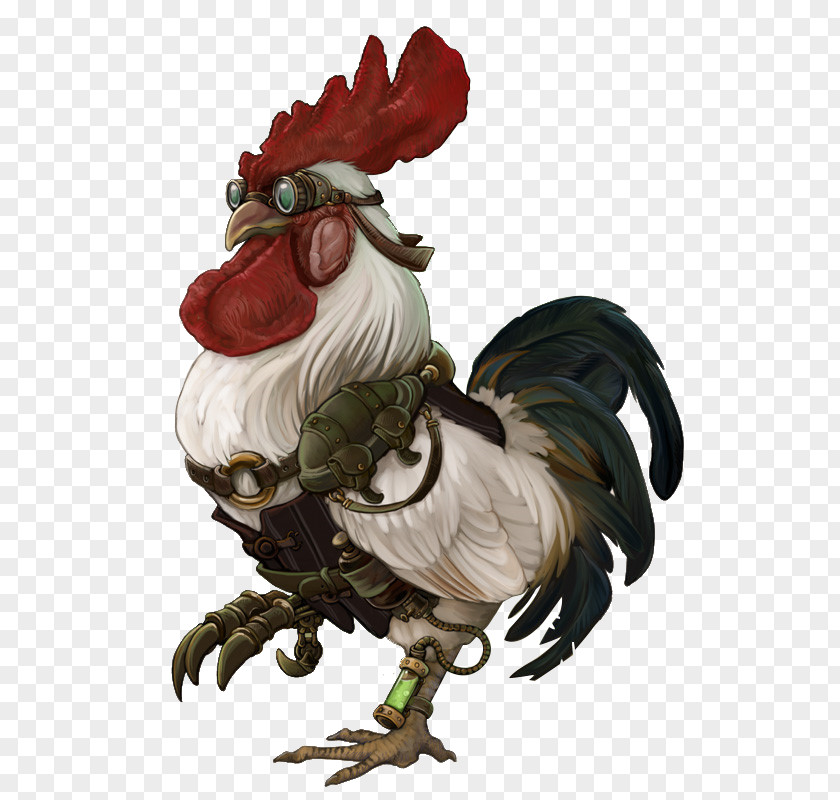 Cock Steampunk City Rooster Illustration PNG