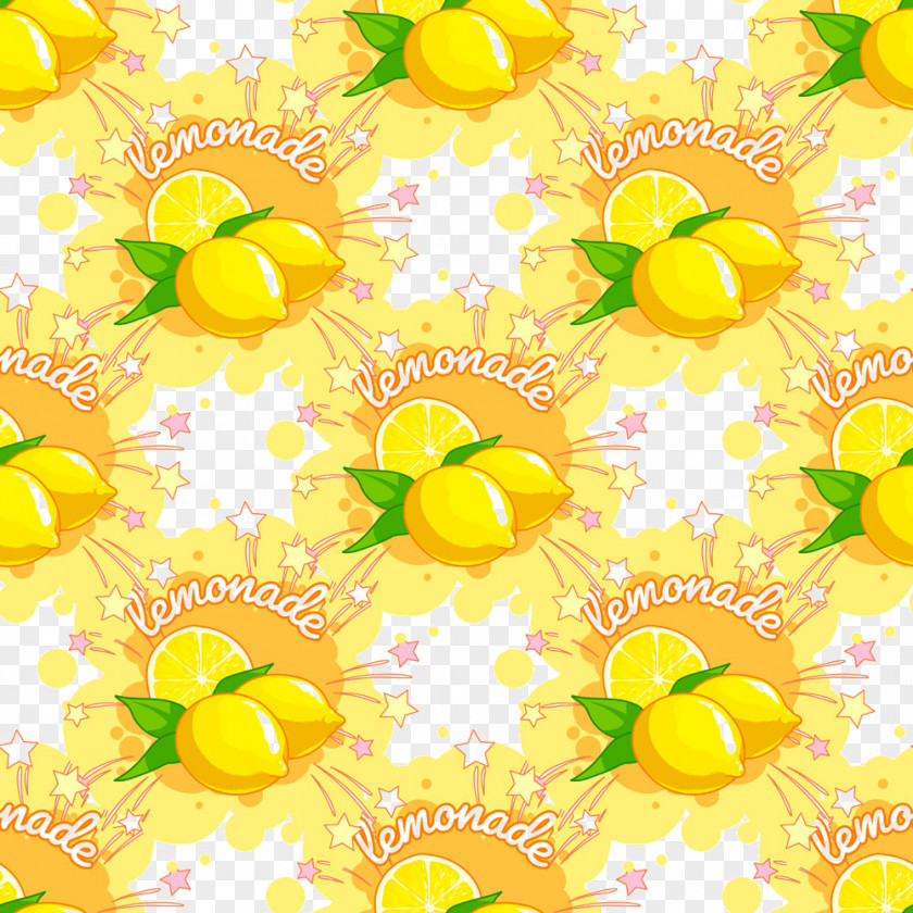 Lemon Yellow Background Pattern PNG
