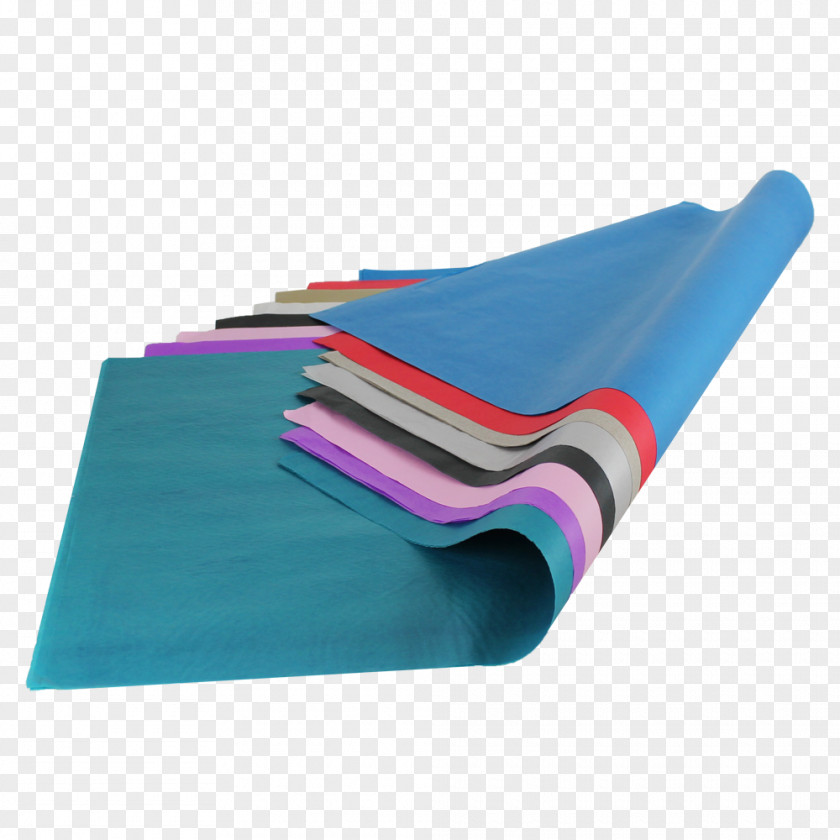 Paper Ribbon Turquoise Electric Blue Plastic Yoga & Pilates Mats PNG