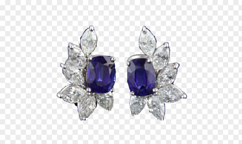 Product Kind Sapphire Earrings Diamond Surrounded By Half Earring Amethyst Jewellery PNG