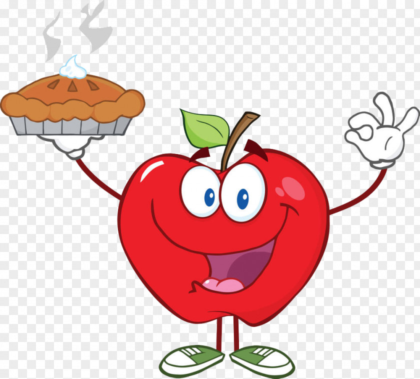 The Apple Sitting On Royalty-free Pencil Cartoon Clip Art PNG