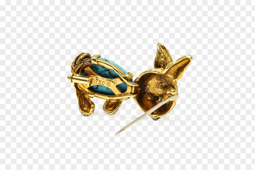 Lotus Jade Rabbit Turquoise Gold Jewellery Brooch PNG