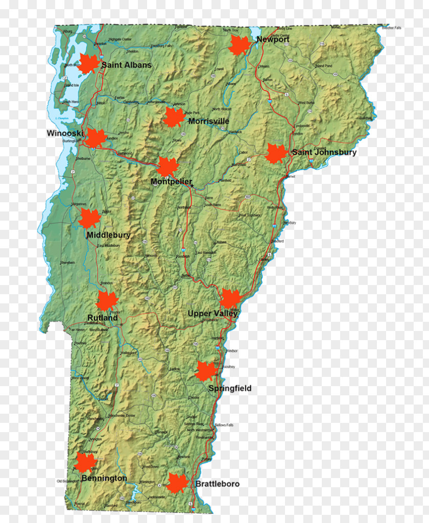 Map Community College Of Vermont Topographic Road PNG